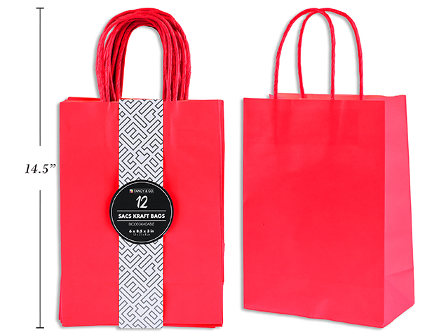 BOLSA REG MEDIUM KRAFT ROJA