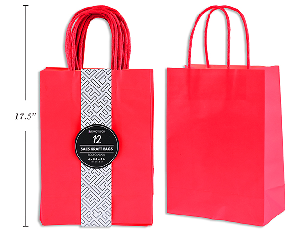 BOLSA REG LARGE KRAFT ROJA