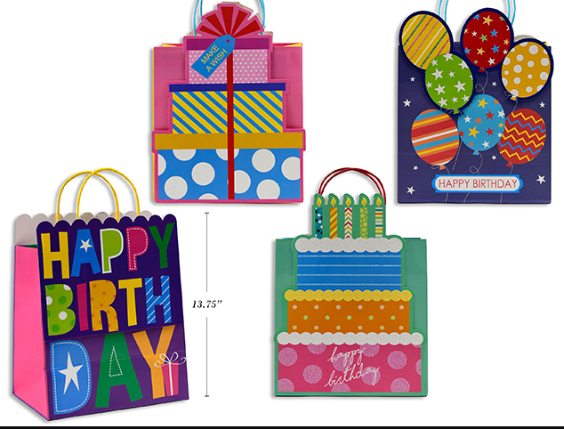 BOLSAS REG HBDAY MED 3D GLITTE