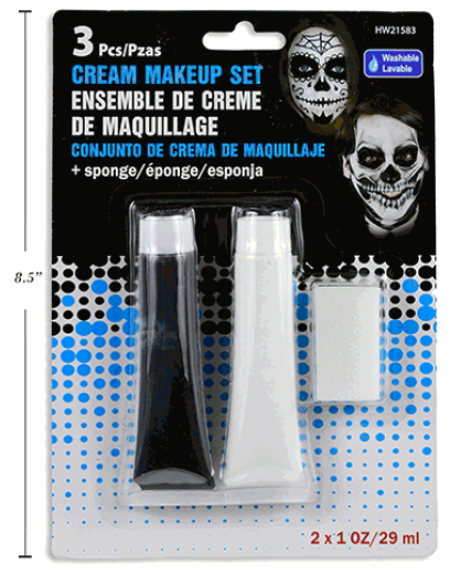 SET MAQUILLAJE CREMA BCO/NEGRO