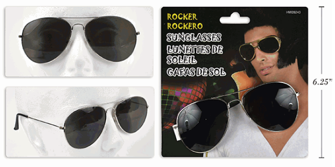 LENTES ROCKERO AVIADOR 80S