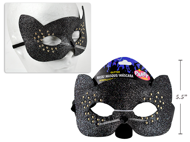 MASCARA GATO GLITTER NEGRA