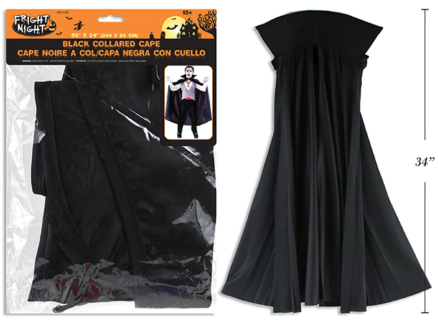 CAPA NEGRA CON CUELLO INFANTIL