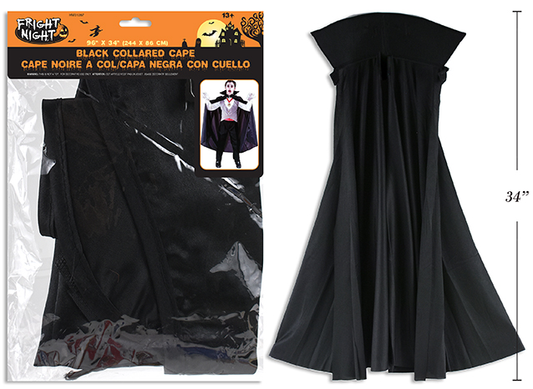 CAPA NEGRA CON CUELLO INFANTIL