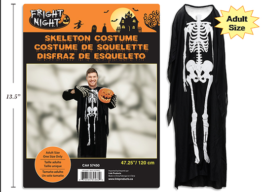 DISFRAZ ESQUELETO ADULTO ECO