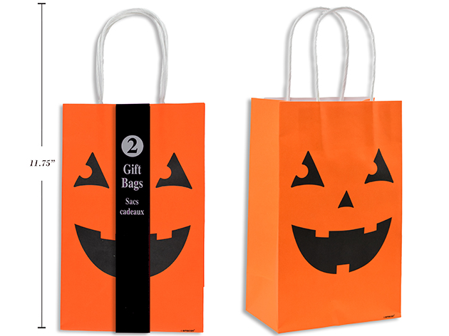 BOLSA PAPEL NARANJ CALABAZA 2U