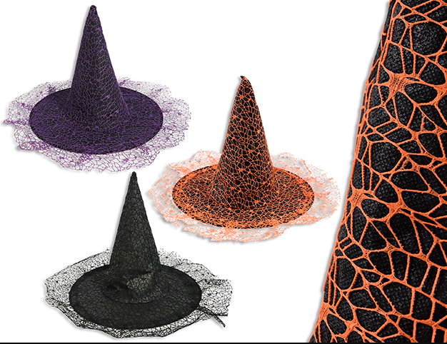 SOMBREROS BRUJA C/TELARAÑA