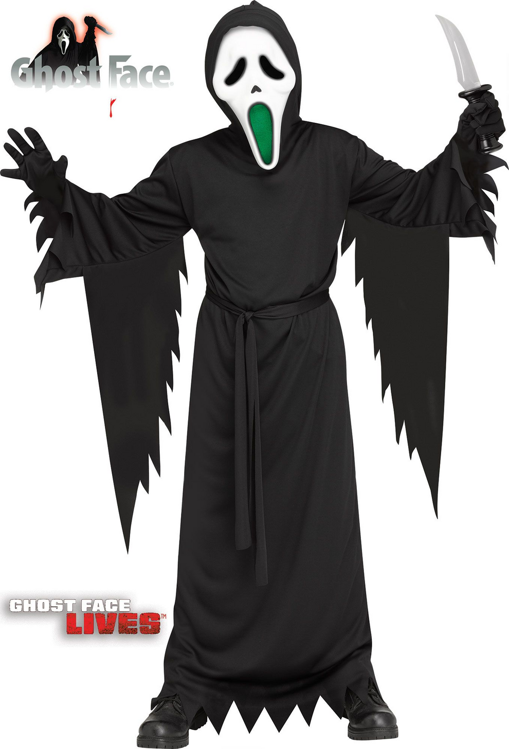 Ghostface Rds Mask DISFRAZ GHOSTFACE INF MED LUZ – Party Fiesta RD