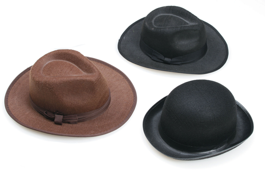 SOMBRERO FEDORA C/CINTA NEGR