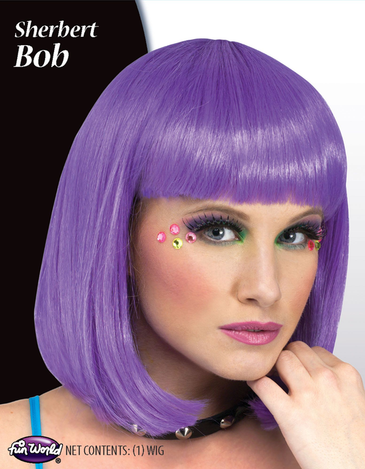 PELUCA MORADA CORTA