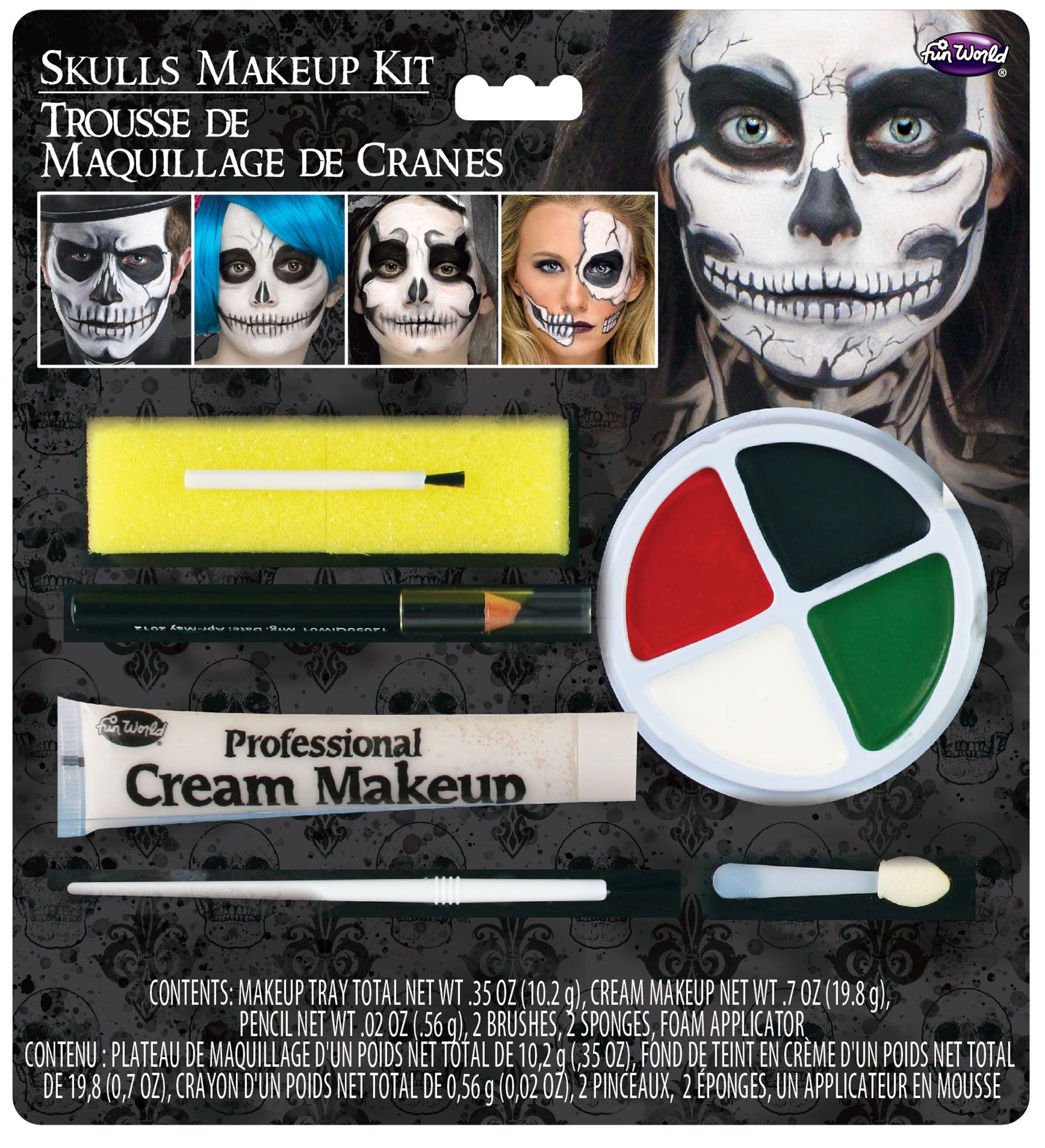 KIT MAQUILLAJE CALAVERAS + ACC