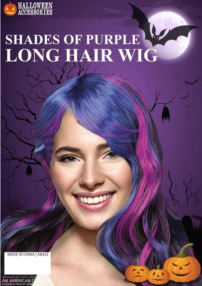 PELUCA PELO LARGO MORADA