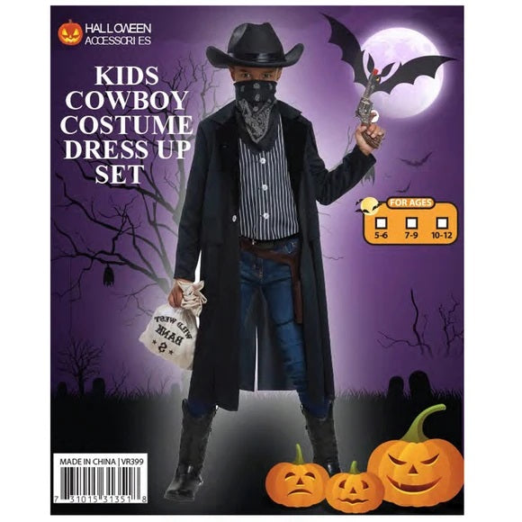 DISFRAZ COWBOY NIÑO INF NEGR