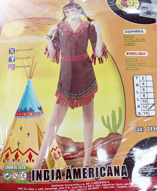 DISFRAZ INDIA AMERICANA 12