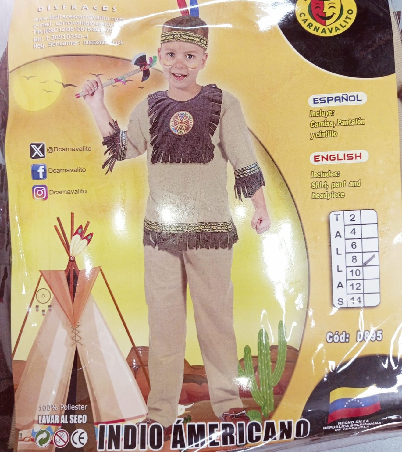 DISFRAZ INDIO AMERICANO 08