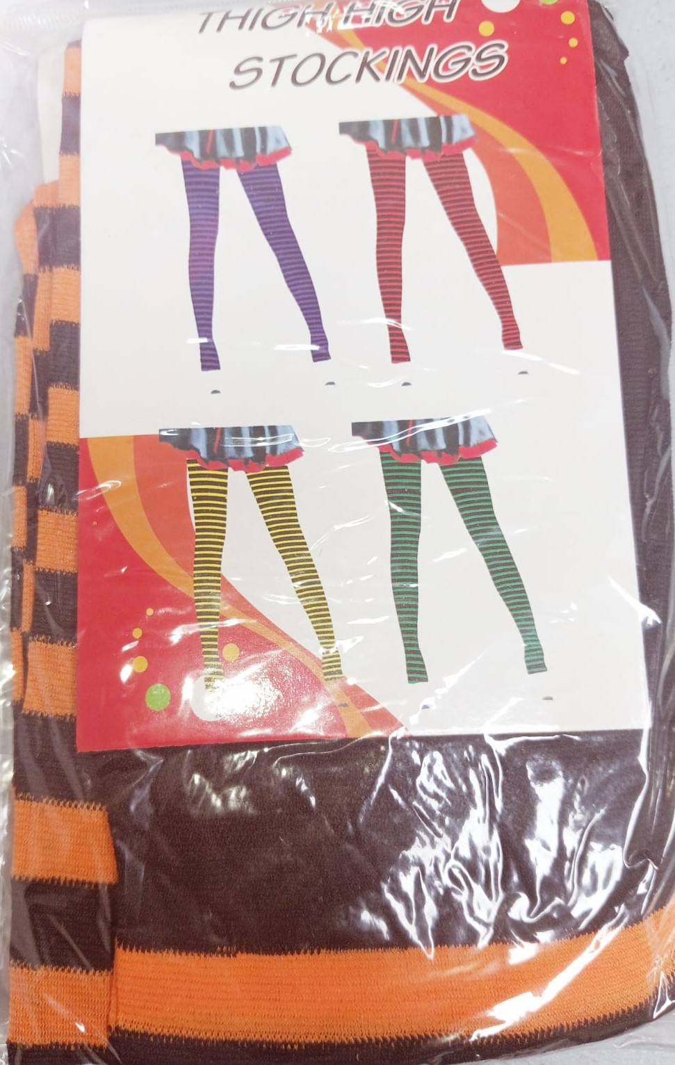 MEDIAS RALLAS NARANJAS NEGRAS