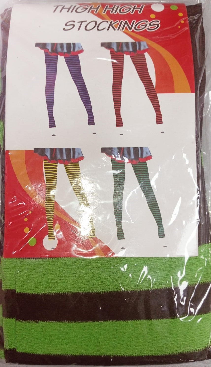 MEDIAS RALLAS VERDES NEGRAS