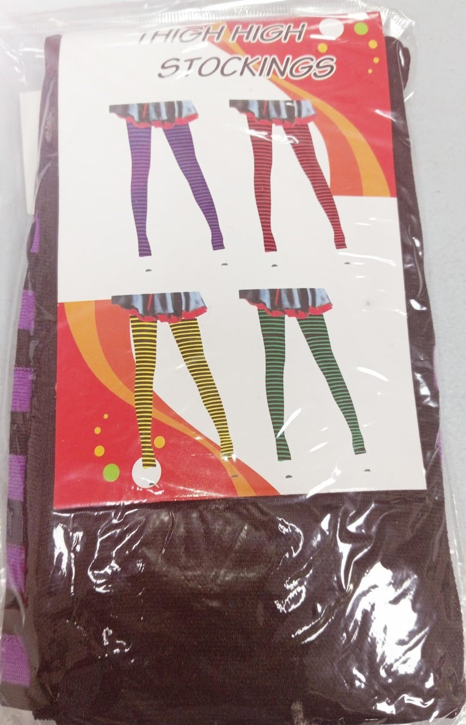 MEDIAS RALLAS MORADAS NEGRAS