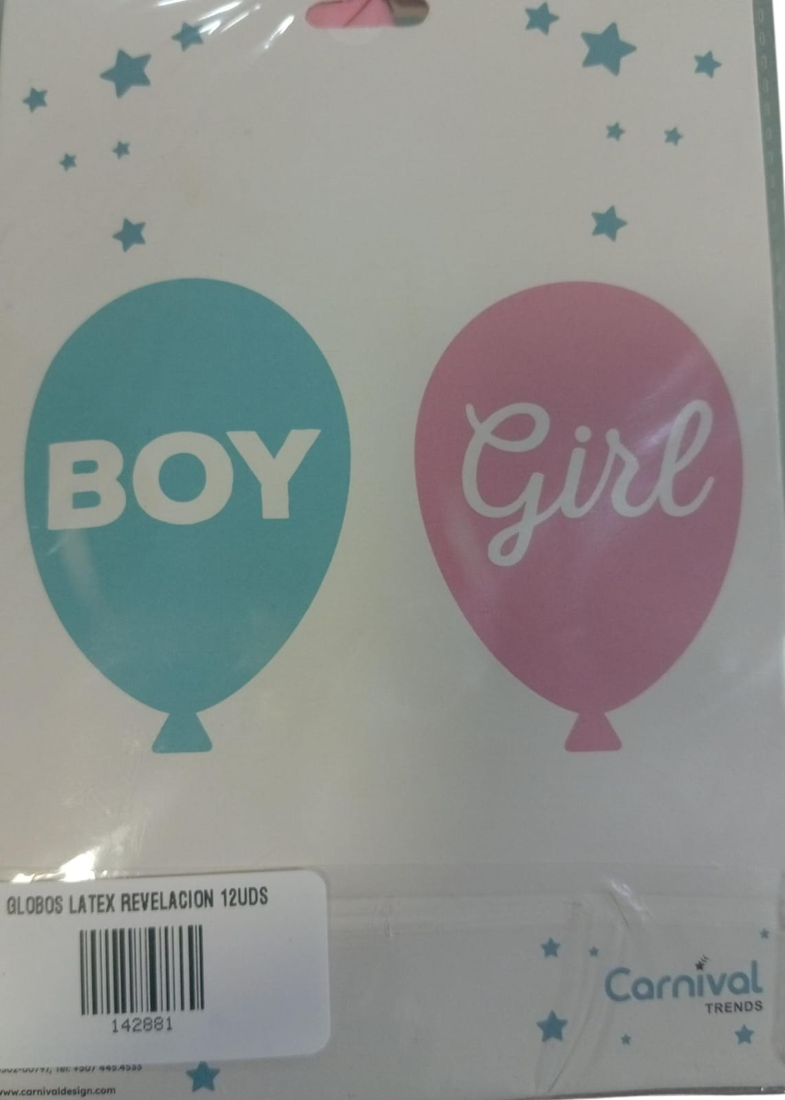 GLOBOS LATEX REVELACION 12UDS