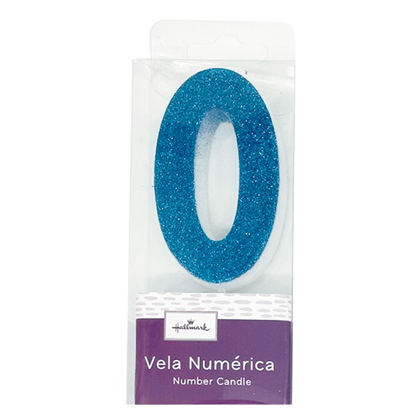 VELA AZUL GLITTER #0