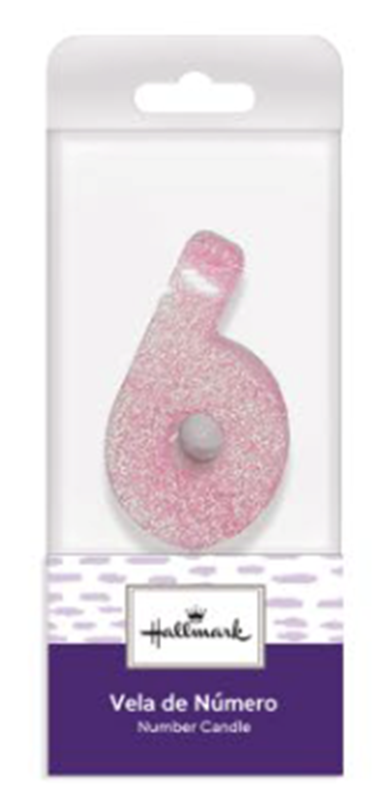 VELA ROSA GLITTER #6