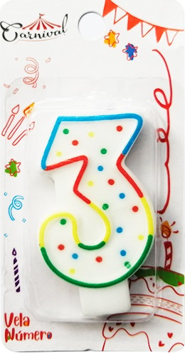 VELAS NUMERO 3 CARNIVAL