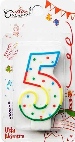 VELAS NUMERO 5 CARNIVAL