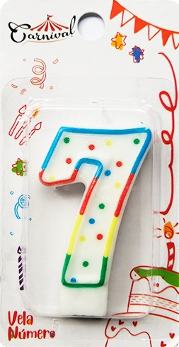 VELAS NUMERO 7 CARNIVAL
