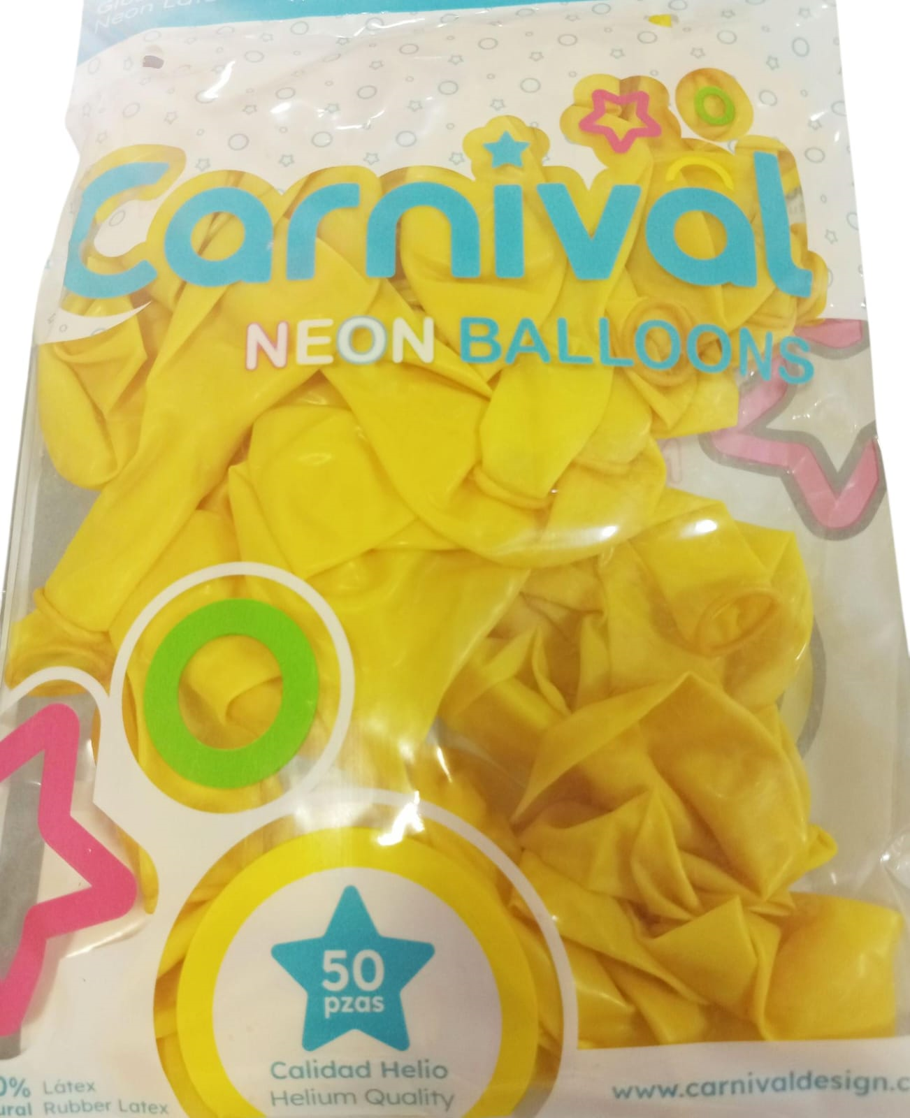 CARNIVAL GLOBOS 12P 50U AMARIL