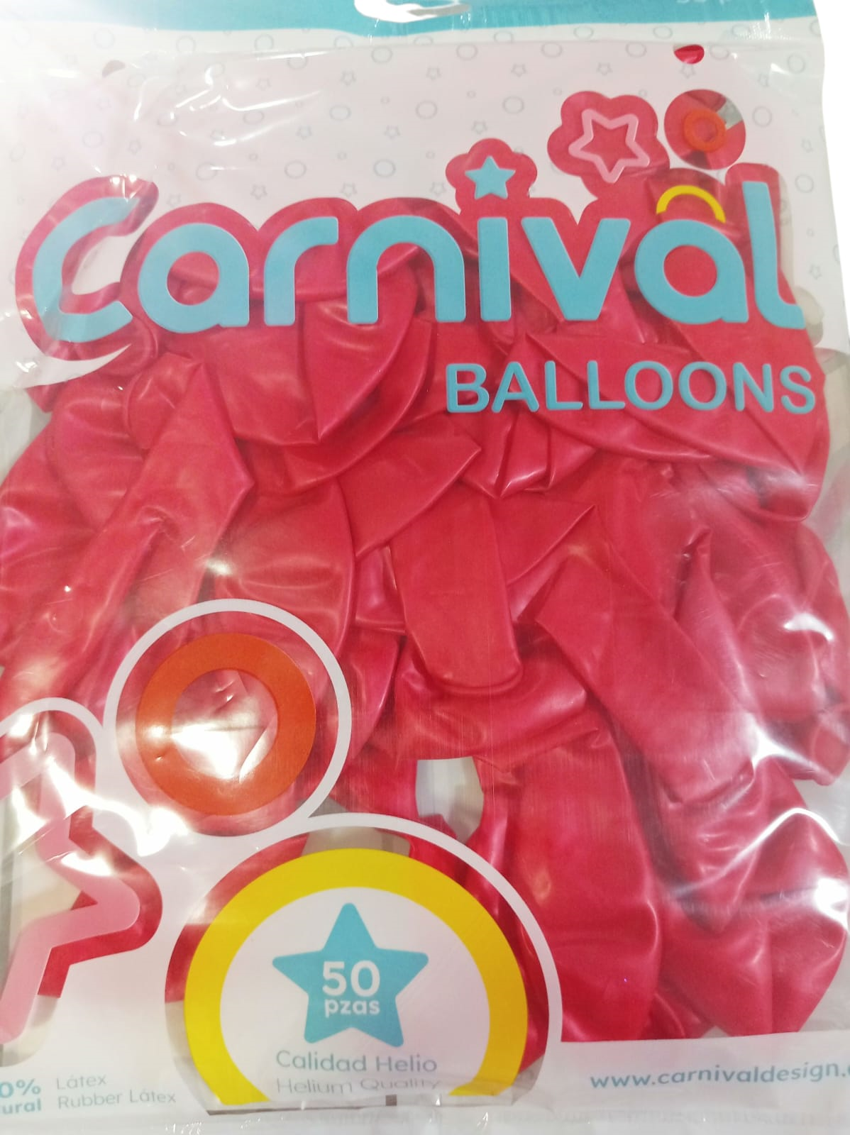 CARNIVAL GLOBOS 12P 50U ROJO P