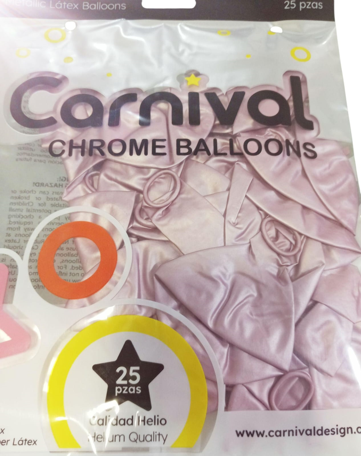 GLOBOS 12 CROMADO LAVANDA 25U