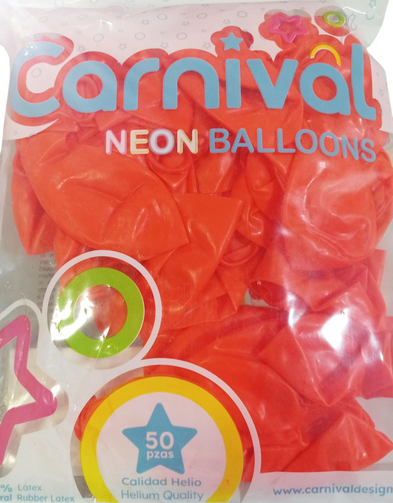 GLOBOS 12 NEON NARANJA 25U