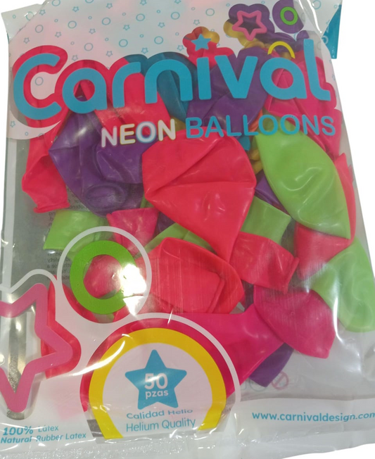 GLOBOS 12 NEON SURTIDO 25U