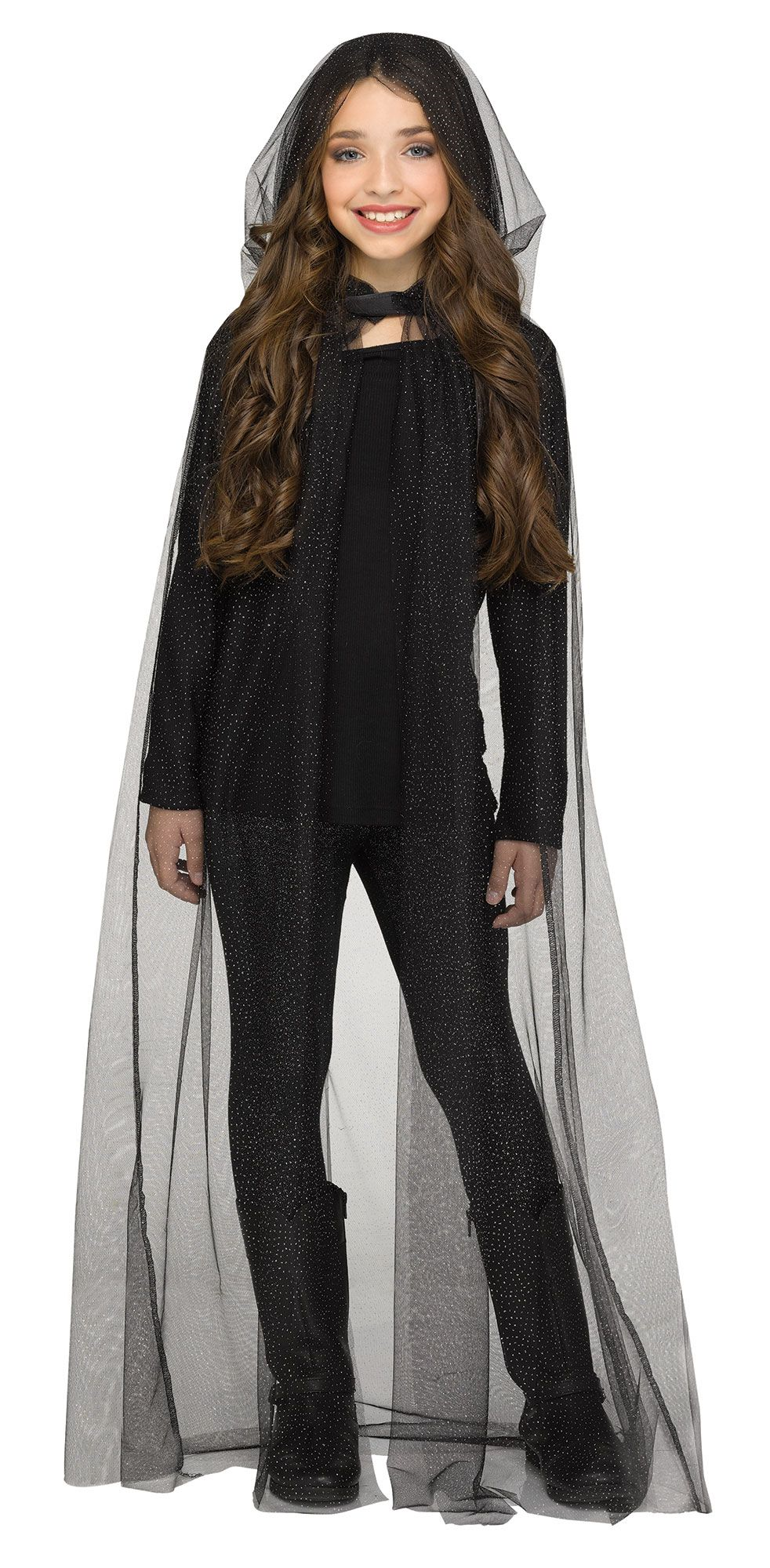 CAPA NEGRA CAPUCHA BRILLA INF