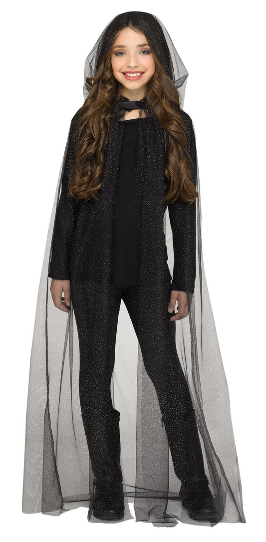 CAPA NEGRA CAPUCHA BRILLA INF