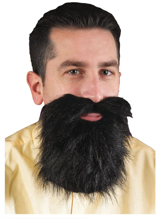 BARBA BIGOTE NEGRA C/ELASTICO