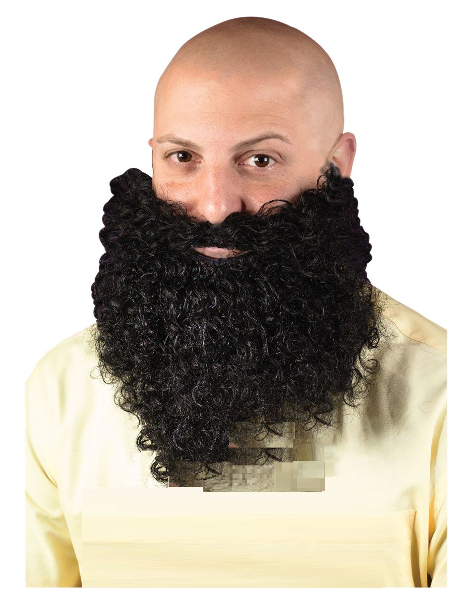 BARBA NEGRA CURLY C/BIGOTE