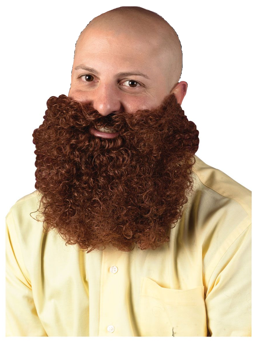 BARBA MARRON CURLY C/BIGOTE