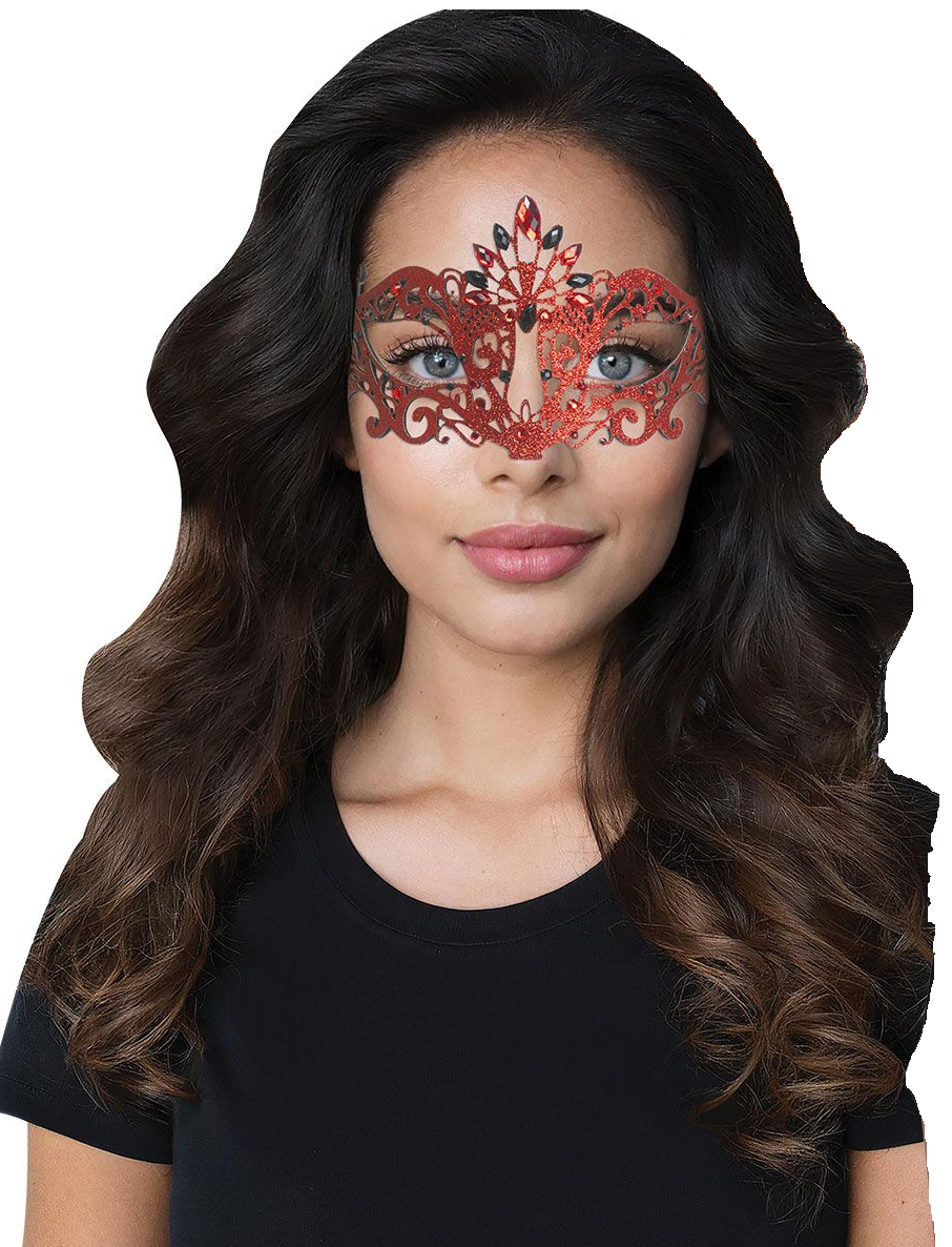 ANTIFAZ GLITTER GEM ROJO