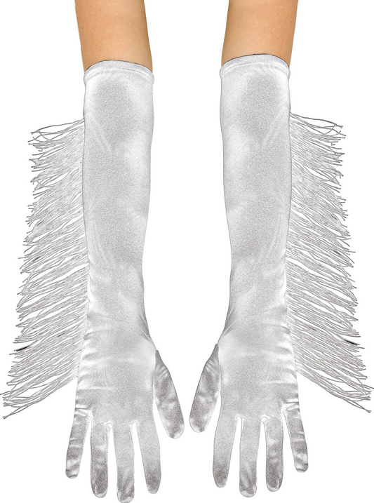 GUANTES LARGOS PLATA FRANJAS