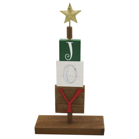 DECO STAND JOY BLOCK XMAS