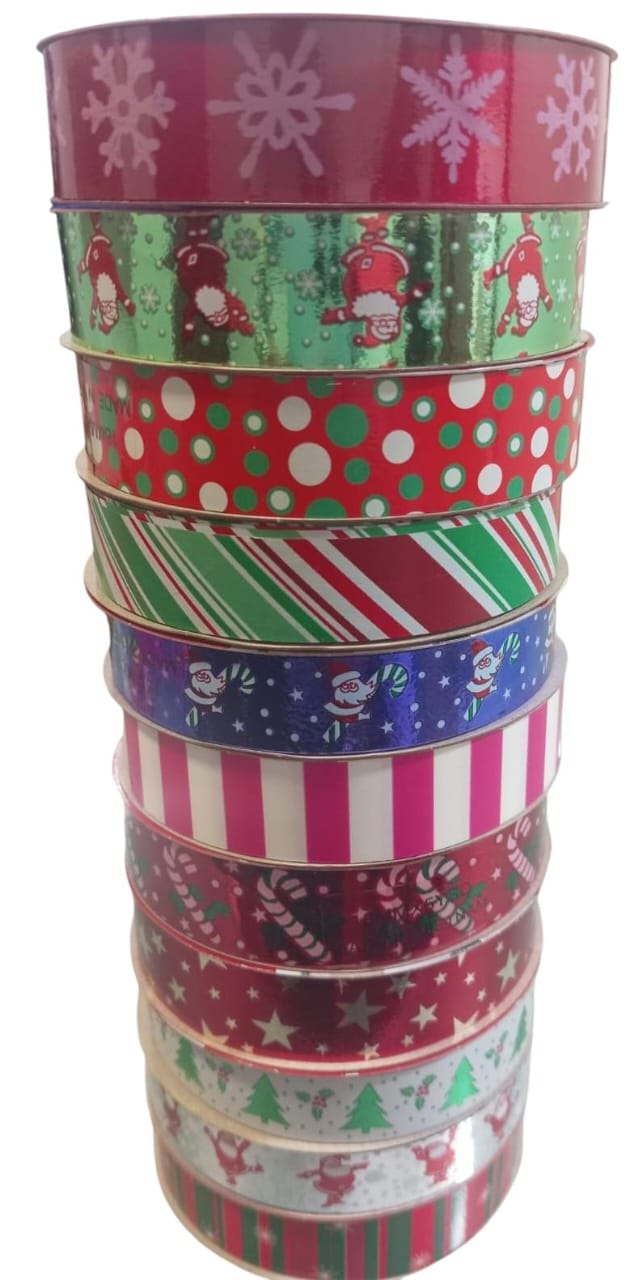 CINTA DECO 5YD 18MM XMAS