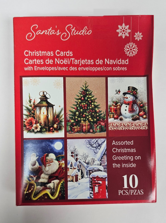 TARJETAS NAVIDAD 10 UDS