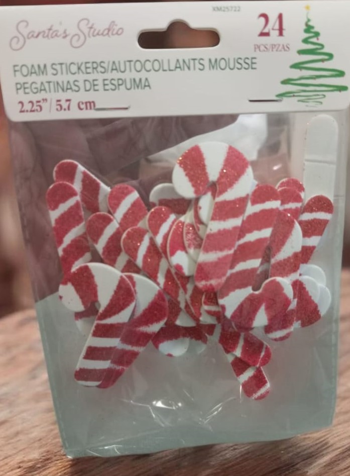 PEGATINAS BASTON DULCES 24UD