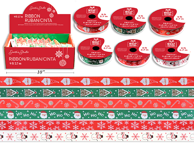 CINTA DECO 9PIES XMAS HOLO