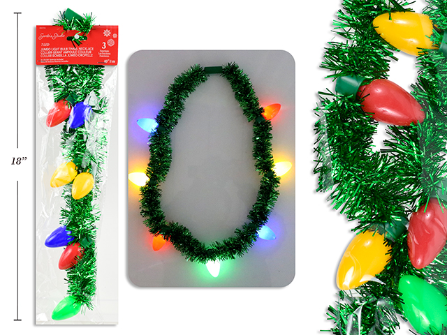 COLLAR TINSEL NAV LUCES JUMBO