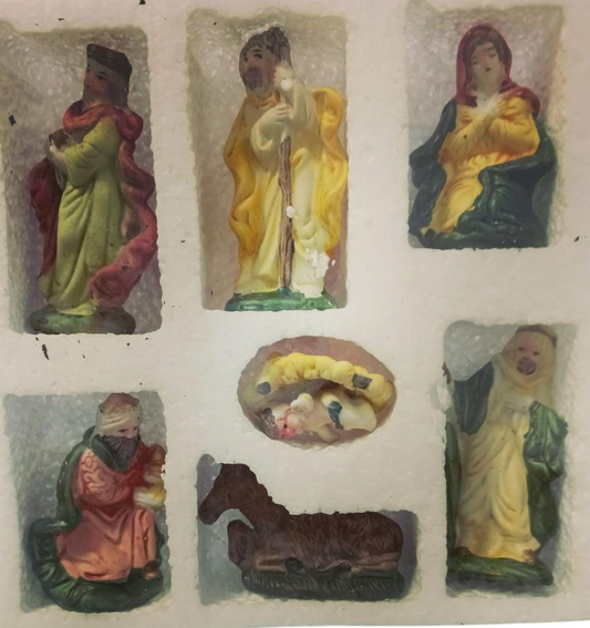 SET 7 FIGURAS NAVIDAD PORCELAN