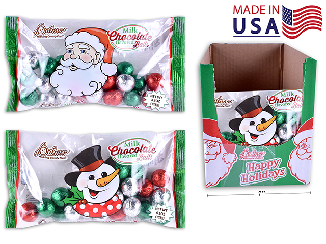 BOLAS MILK CHOCOLATE XMAS 128GR