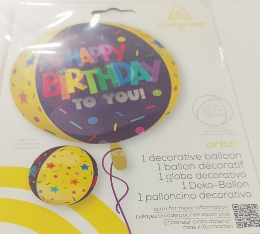 GLOBO ORBZ HAPPY BDAY