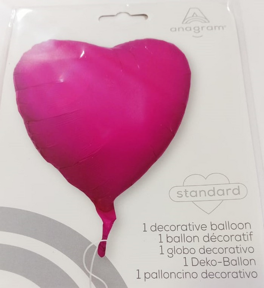 GLOBO CORAZON ROSA 18PULG